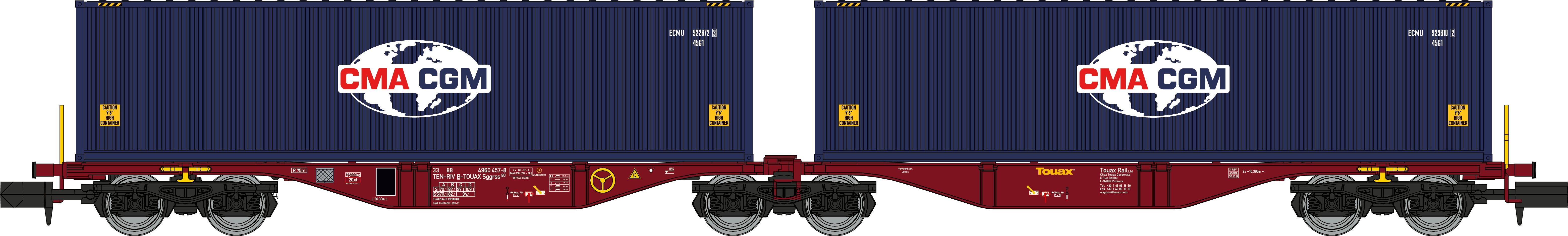NW-288 Touax Doppelcontainerwagen 6-achs Ep.6