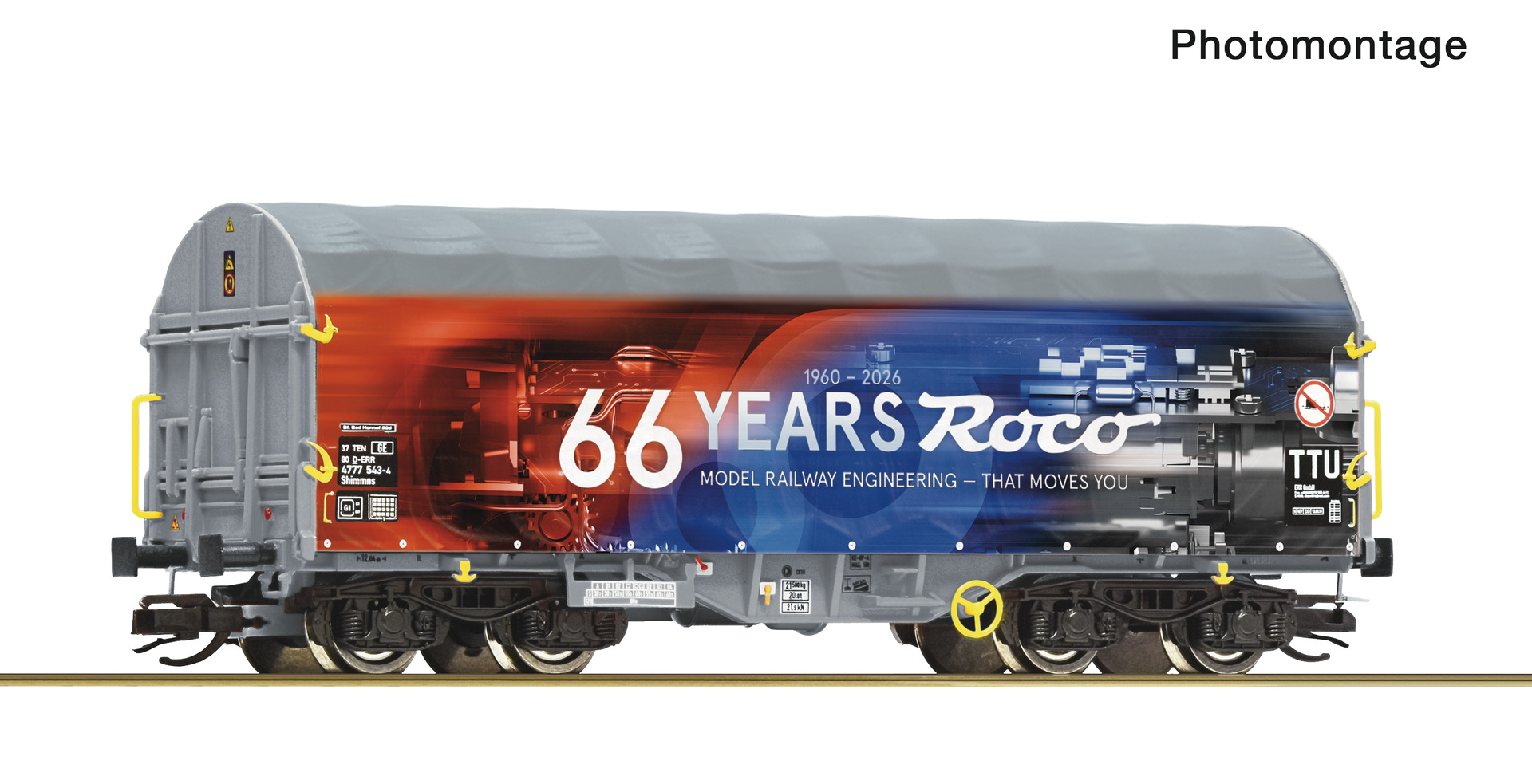 6680064 Schiebeplanenwagen "66 Jahre ROCO"