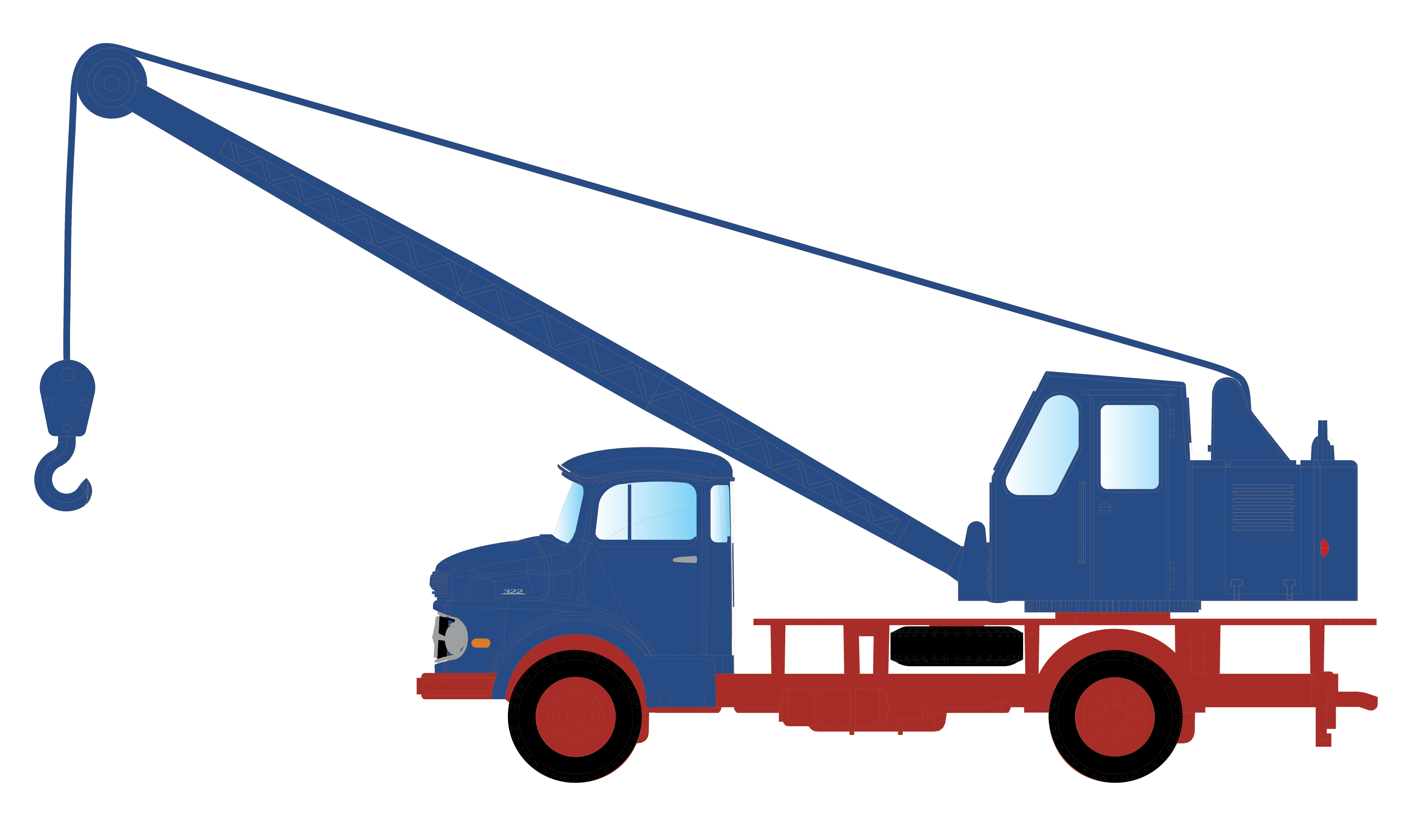 4750 MB L322 Mobilkran, blau/rot