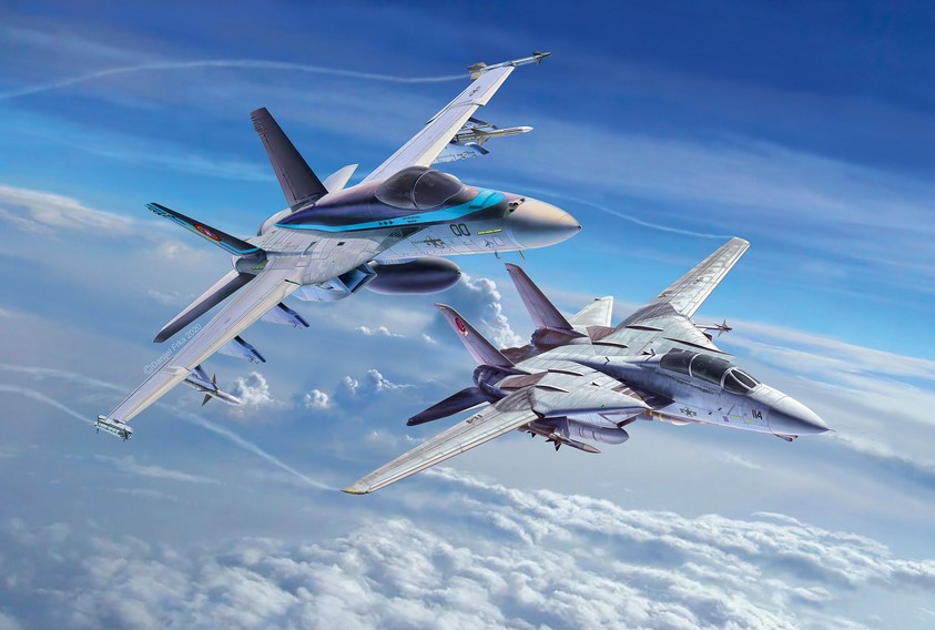 Revell 05677 F-14 / F/A-18 'Top Gun 2' Movie Gift Set