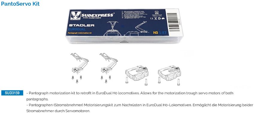 Sudexpress SUD3159 EuroDual BR 159 Stromabnehmern-Motor-Kit