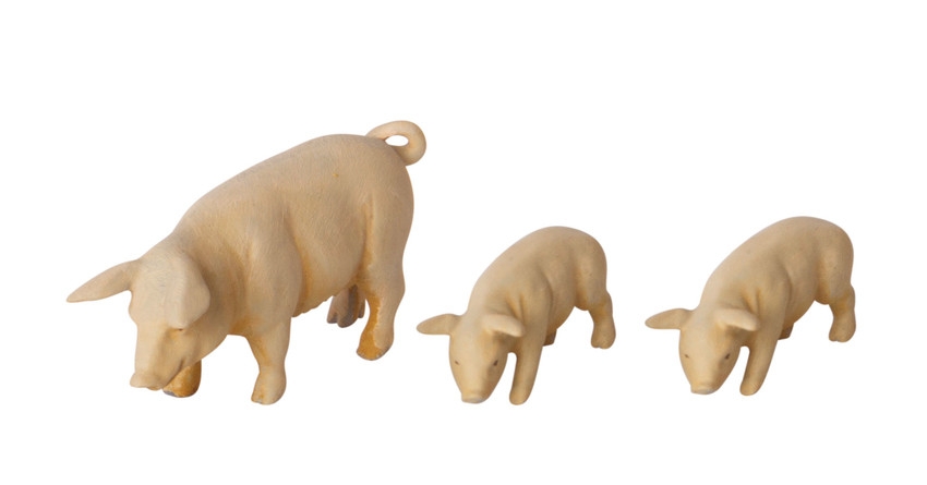 Ziterdes 6079451 Schwein mit 2 Ferkeln