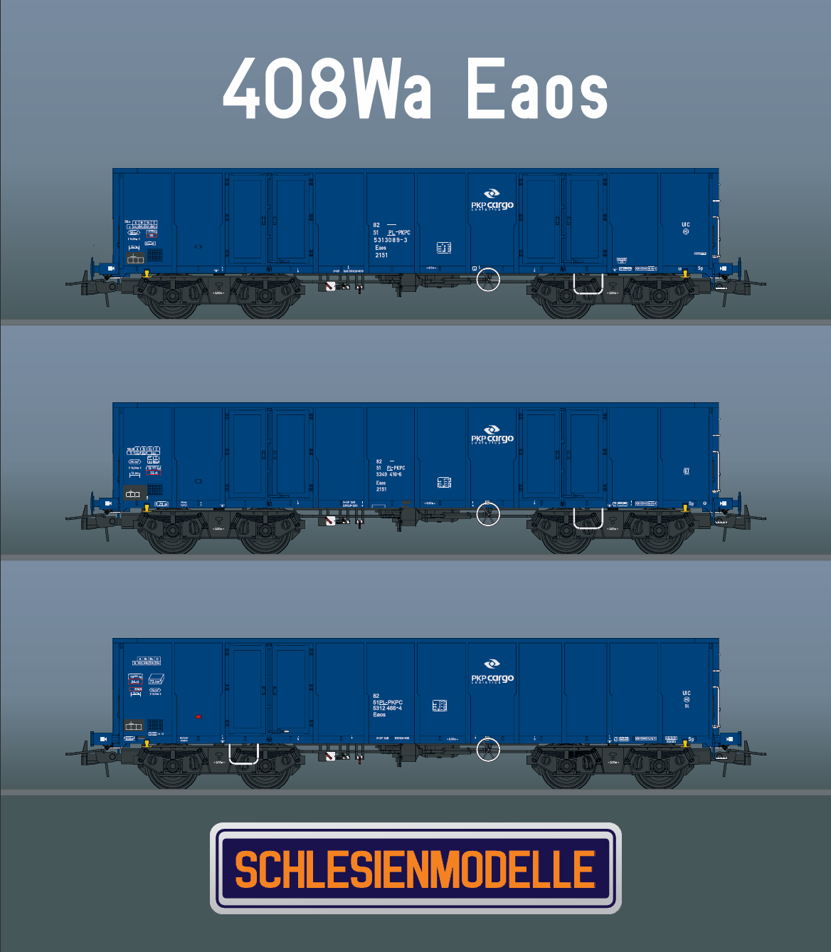 408051 PKP Cargo off. Güterwagen Set 3-tlg Ep.6
