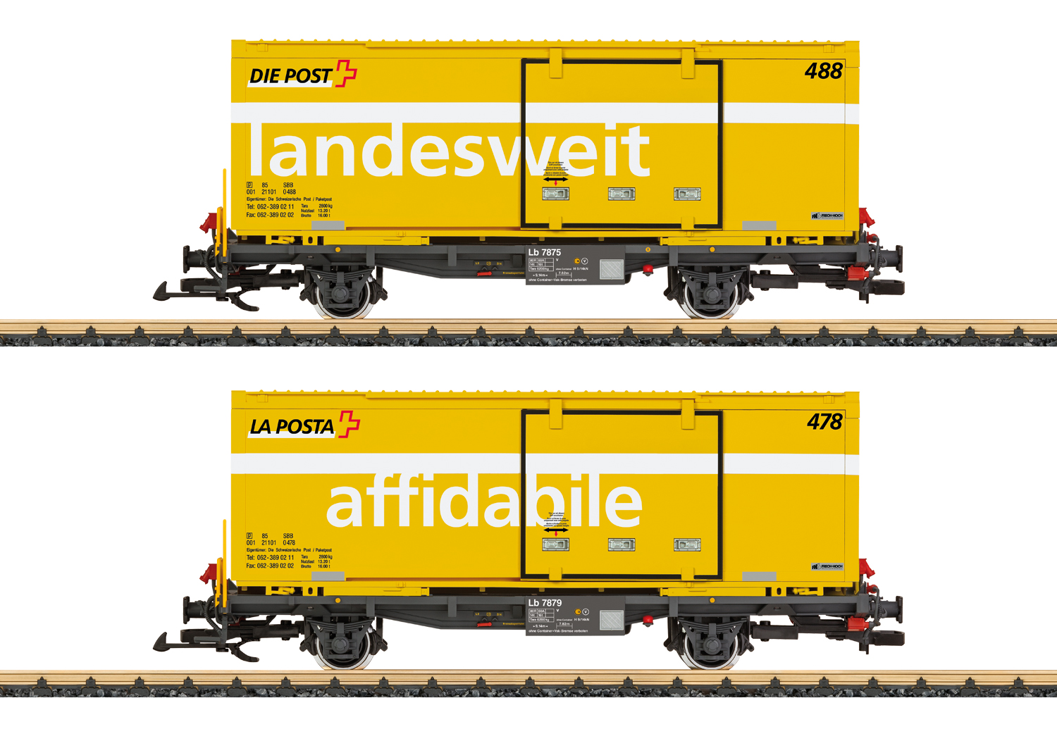 45886 RhB Post Containerwagen-Set Ep.6