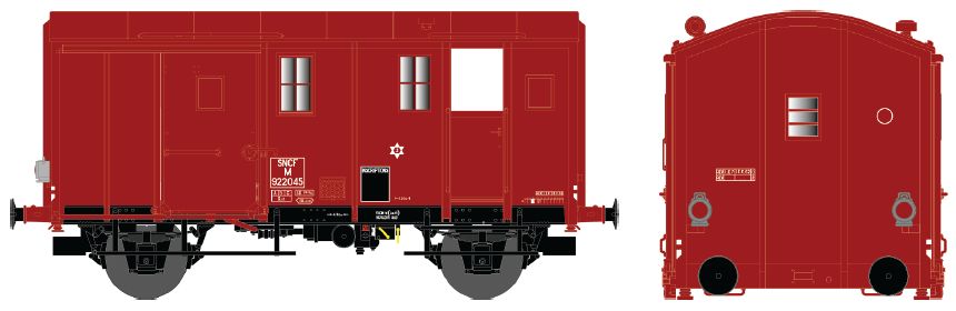 E51.02.14 SNCF Packwagen 2-achs Ep.3c