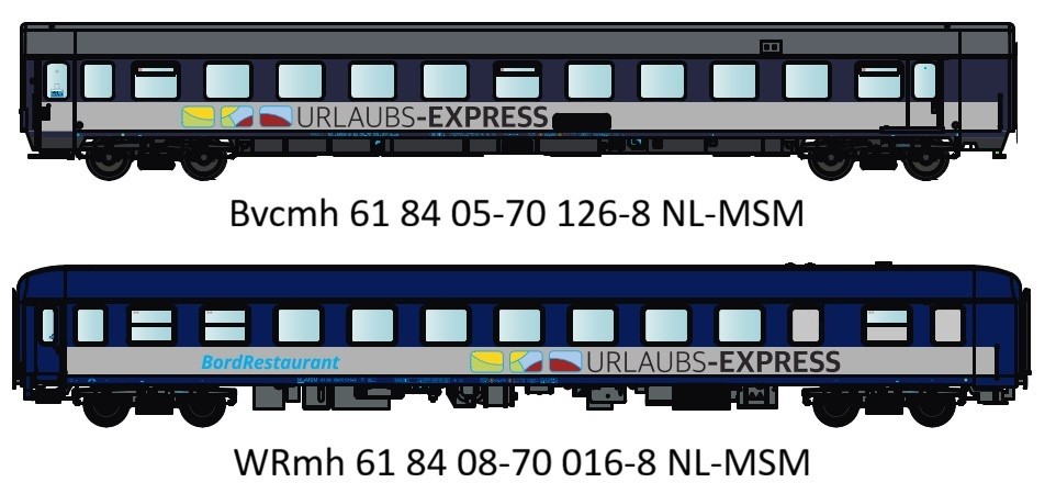 LS Models PI-MW2121 Urlaubs-Express Wagen-Set 2-tlg. Ep.6