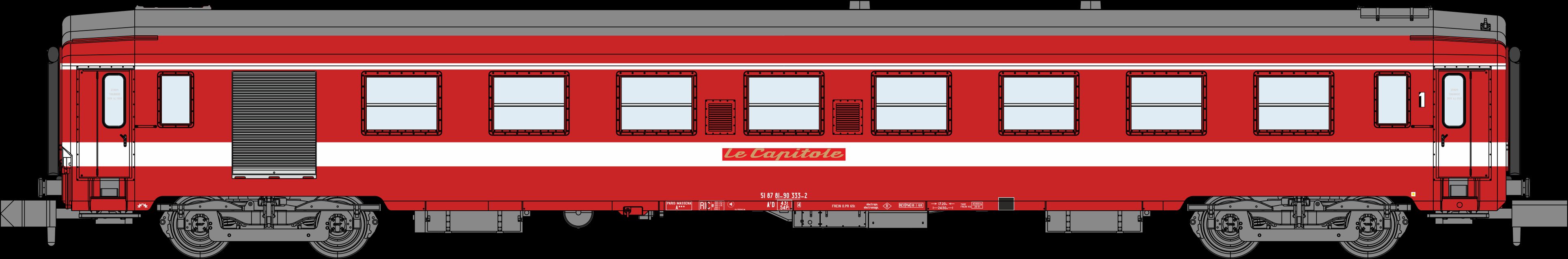 NW-156 SNCF Le Capitole Personenwagen-Set 3-tlg