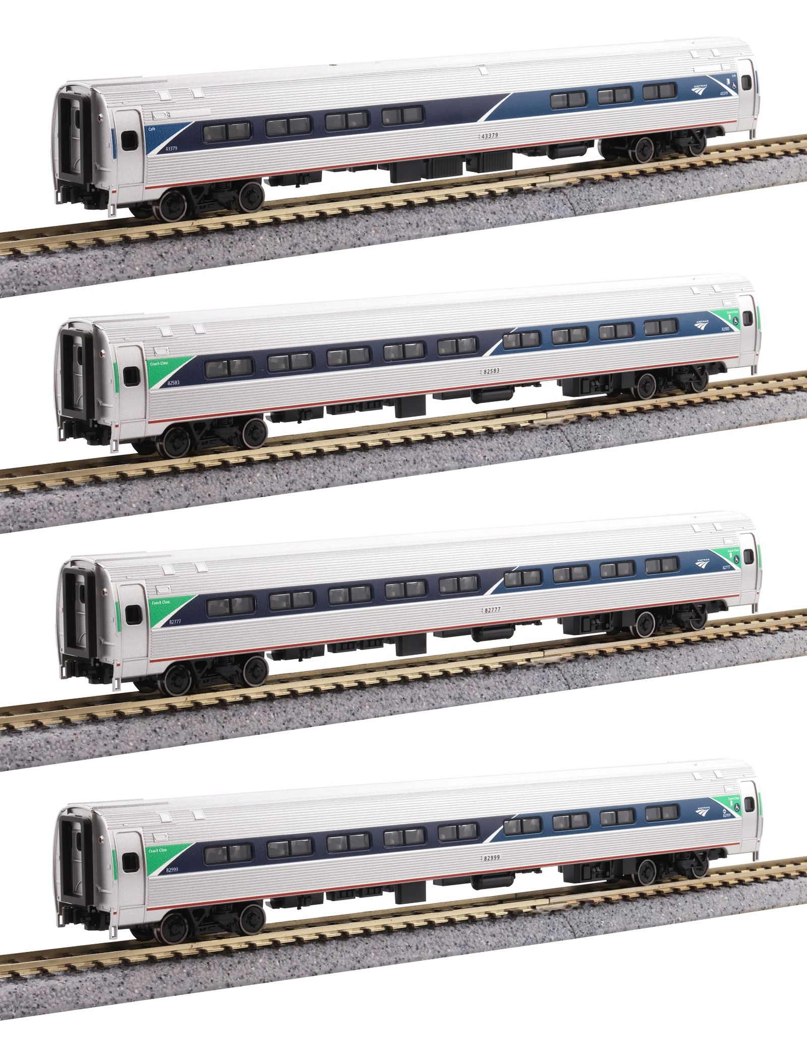 106-8021 4er Set Personenwagen Amfleet Amtrak E