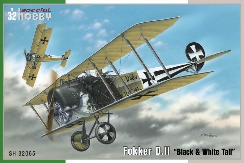 SH32065 WW I Fokker D.II 'Black & White Tail'