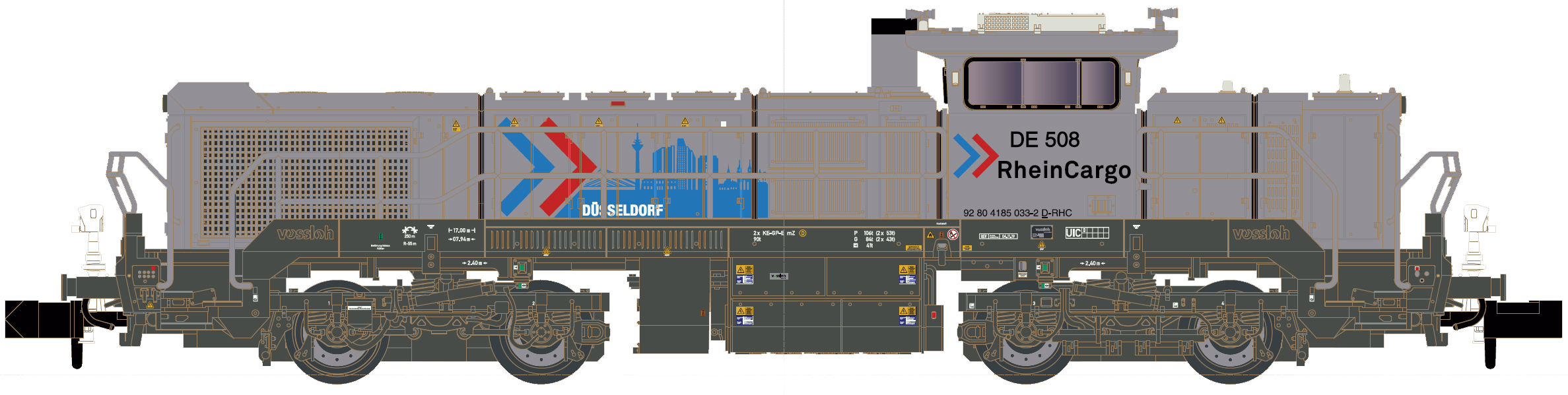 32110S RheinCargo Diesellok Vossloh DE 18 Ep.6