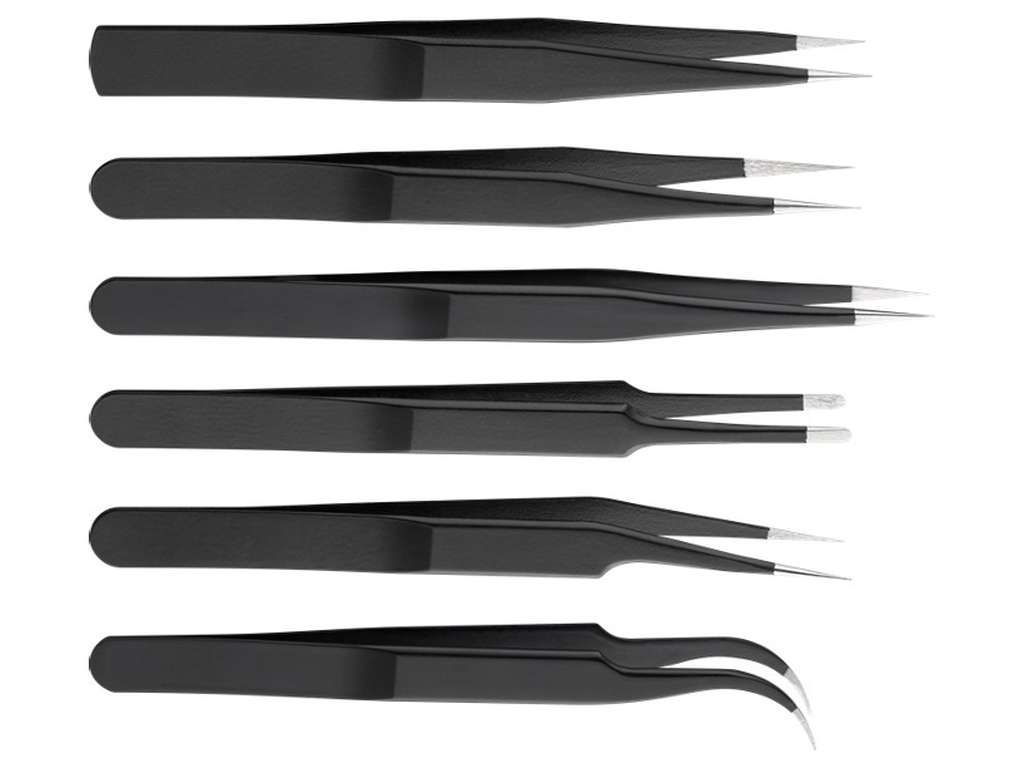 41256 Pinzetten Set Sortiment - 6 teilig - ro