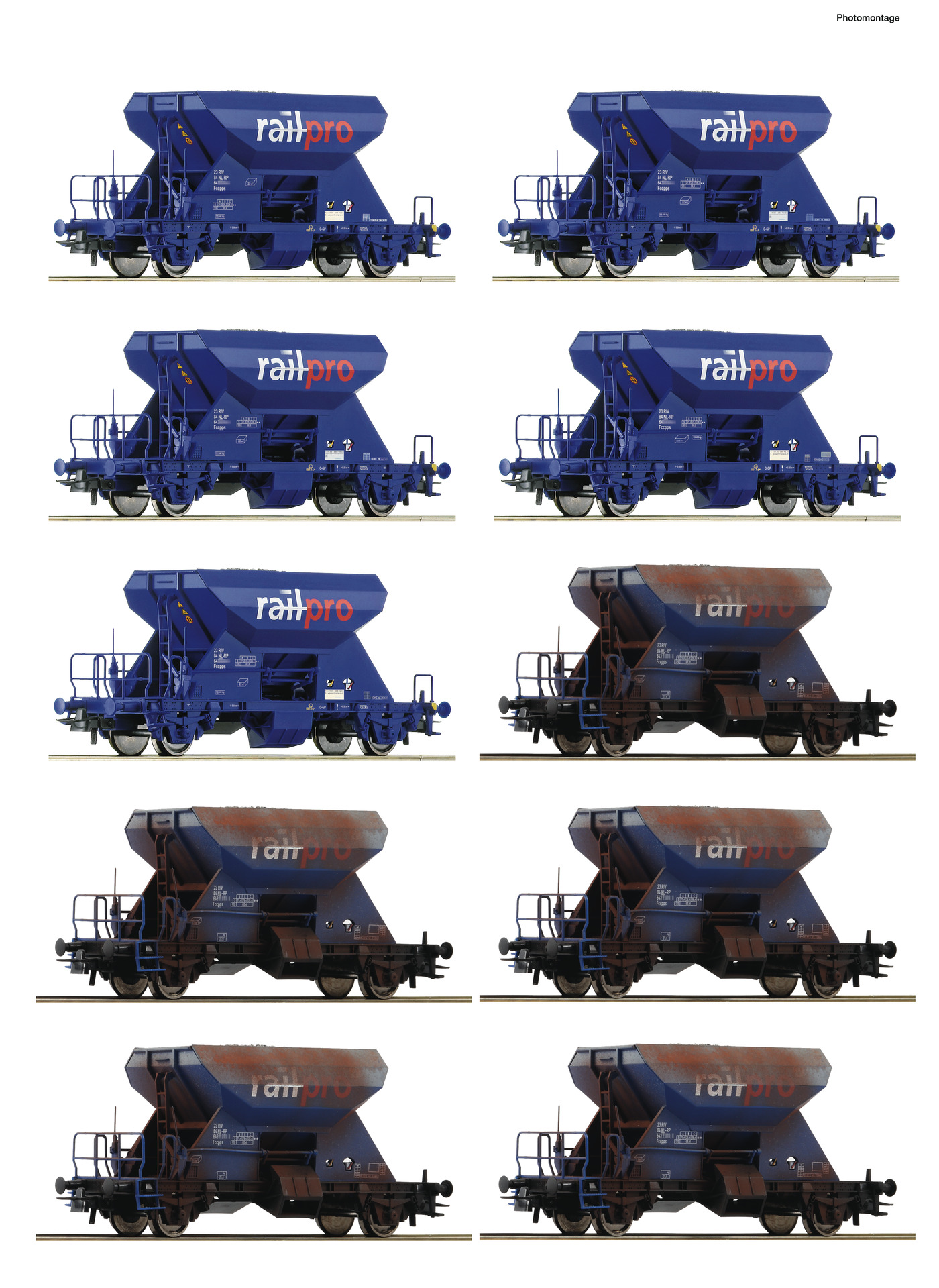6600394 Railpro Schotterwagen-Set 10-tlg. Ep.6