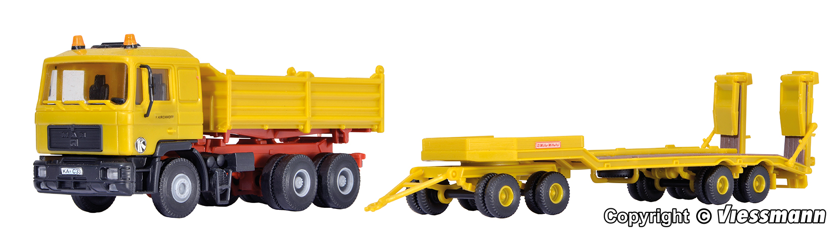 Kibri 14066 MAN F90 Muldenkipper Tieflade-HZ ocker