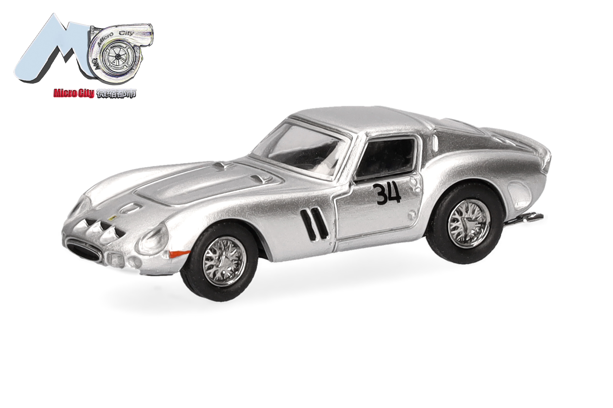 87MC000060 MicroCity: Ferrari 250 GTO #34 silber