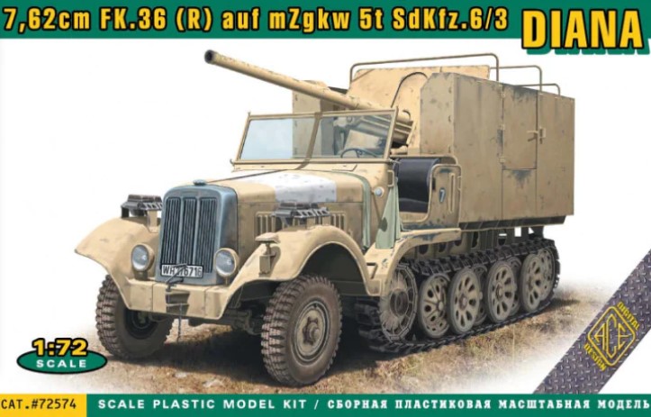 72574 7,62cm FK.36 (R) mZgkw 5t Diana Sd.Kfz.