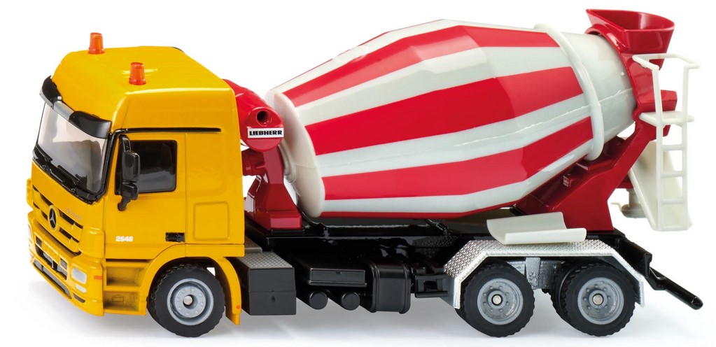353900004 MB Actros Betonmisch-Lkw gelb/rot/weiß