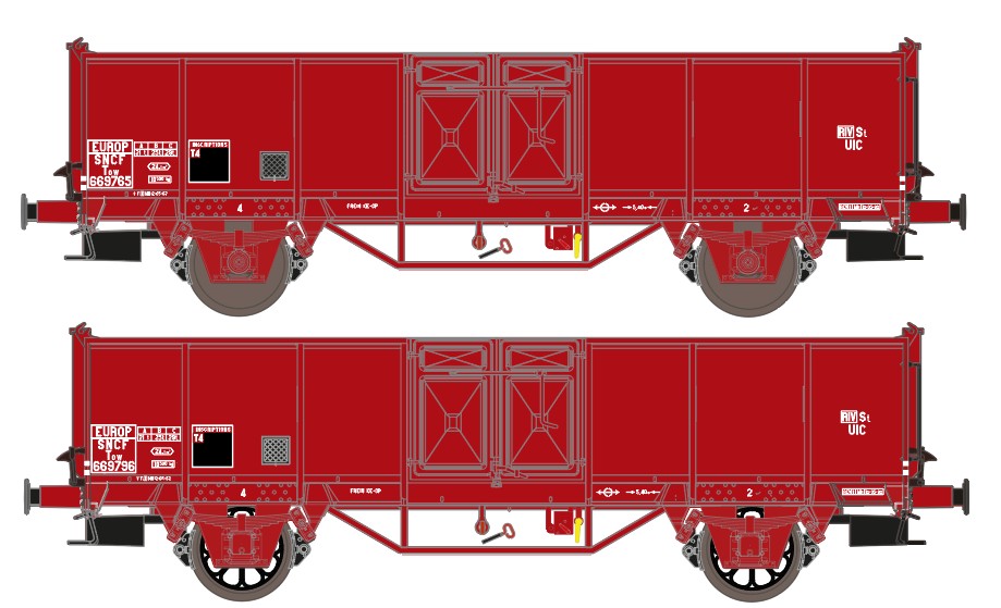 Exact-train 23951 SNCF offener Güterwagen-Set 2-tlg. Ep.3