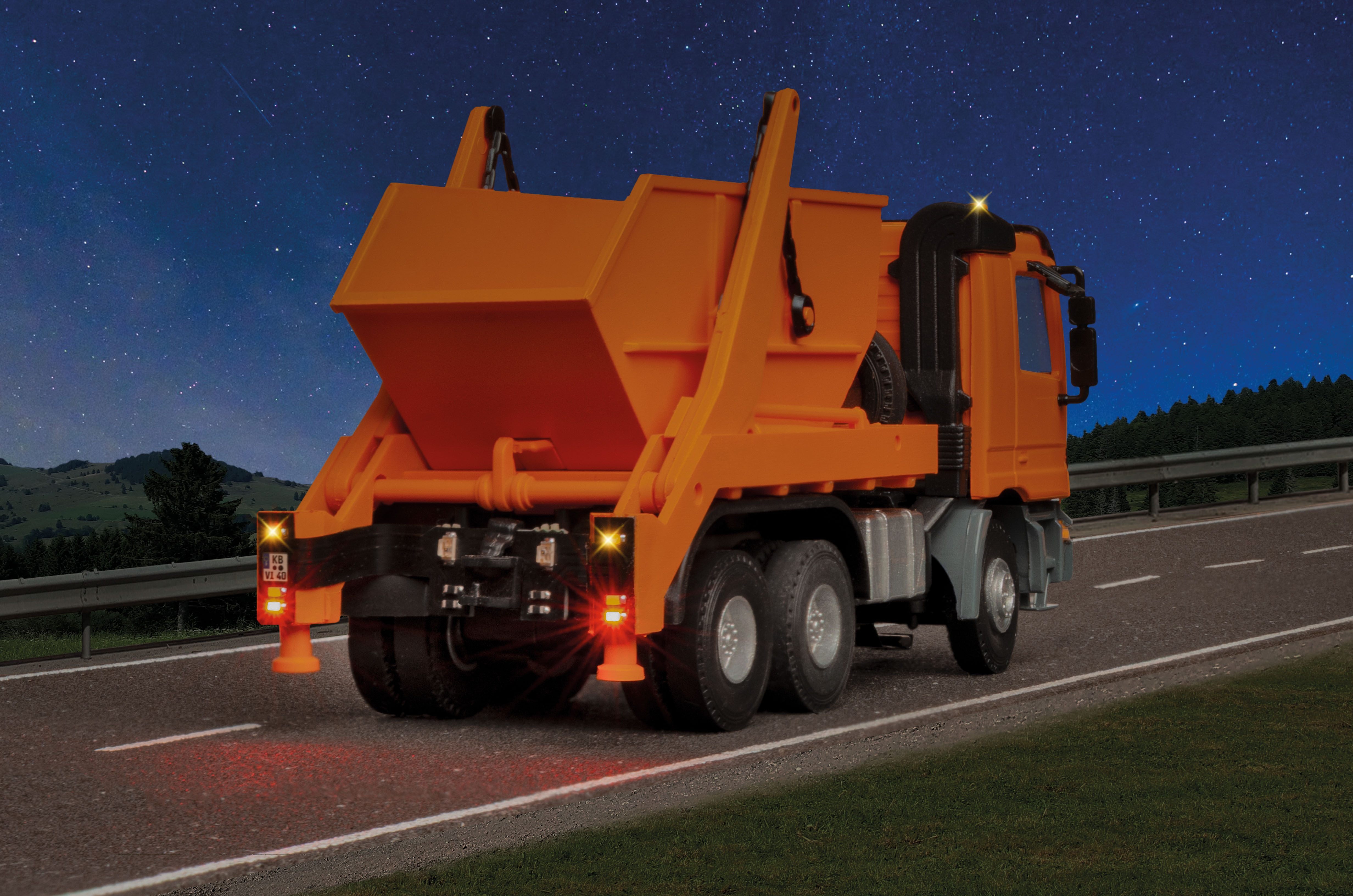 8040 CarMotion: MB Actros Absetzkipper orange