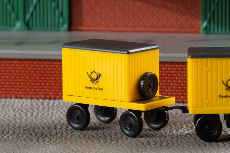 Auhagen 43663 Elektrokarren mit Anhänger