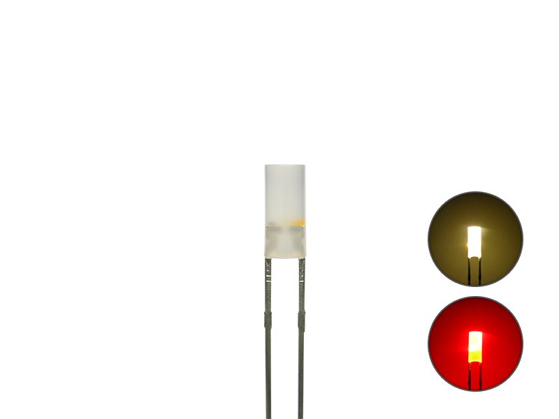 50826 DUO Zylinder LED Bipolar 3mm 2pin diffu