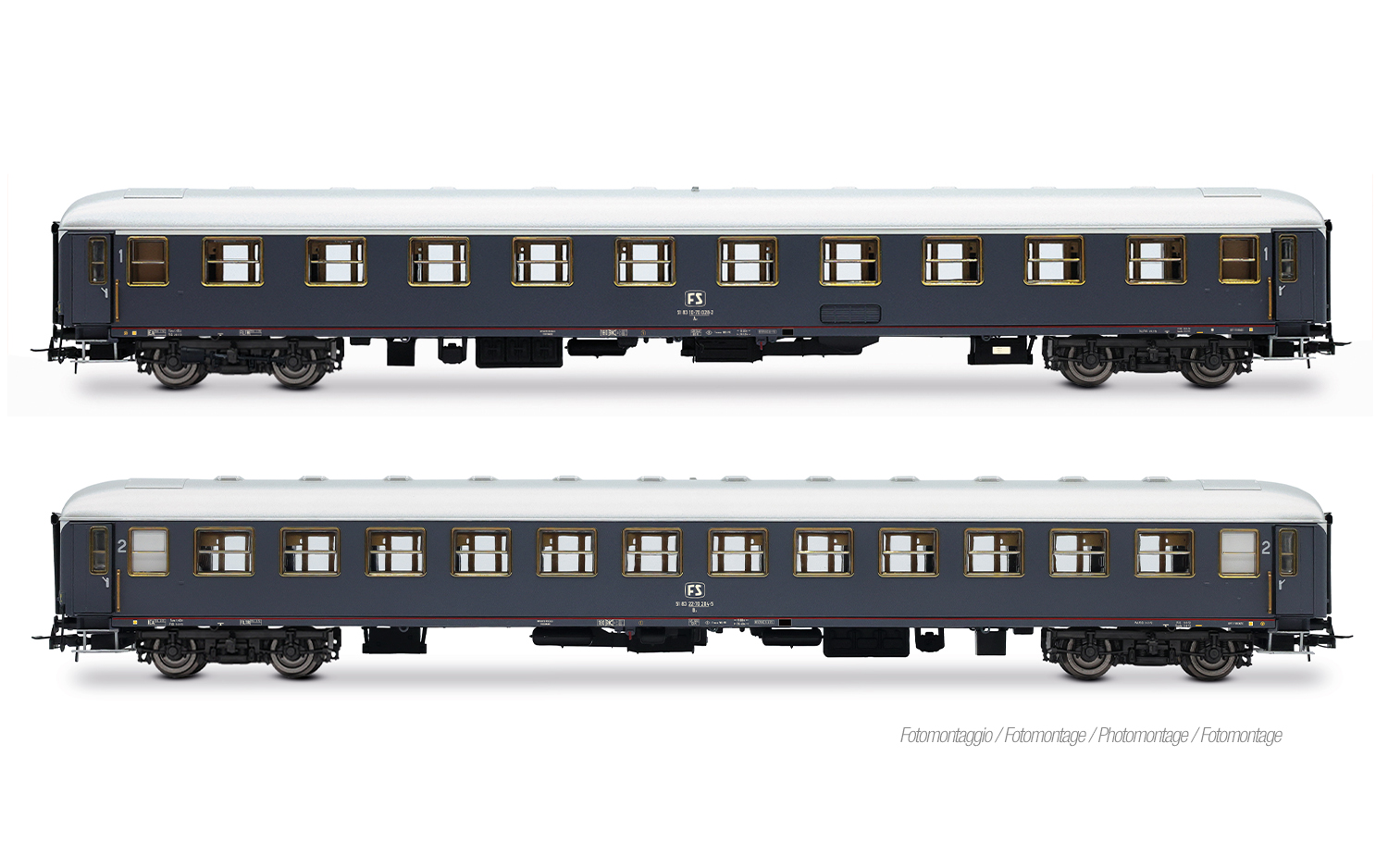 HR4429 FS Personenwg. UIC-X grau Set 2tlg. Ep.4