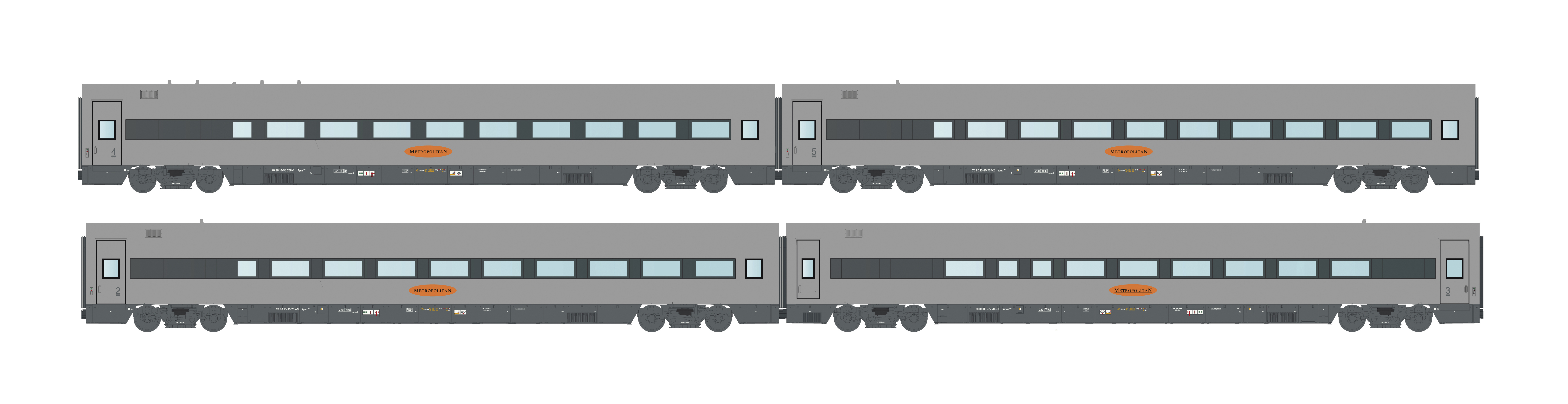 MW2405DC Metropolitan Personenzug-Set 4-tlg Ep.5