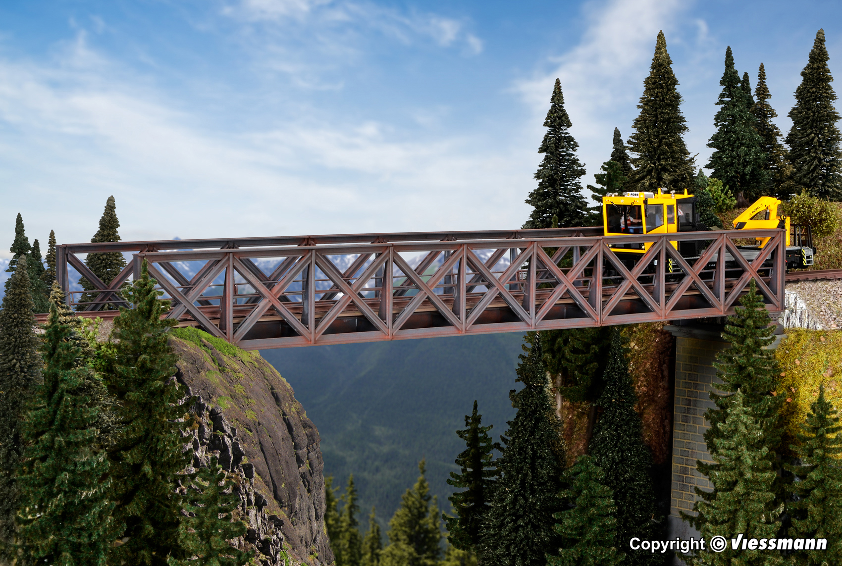 39702 Stahlbrücke Fachwerk, eingleisig