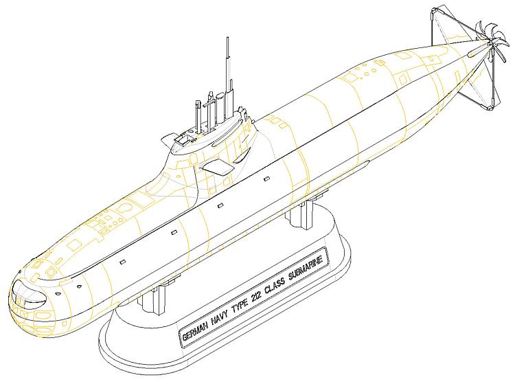 83527 German Navy Type 212 Attack Submarine