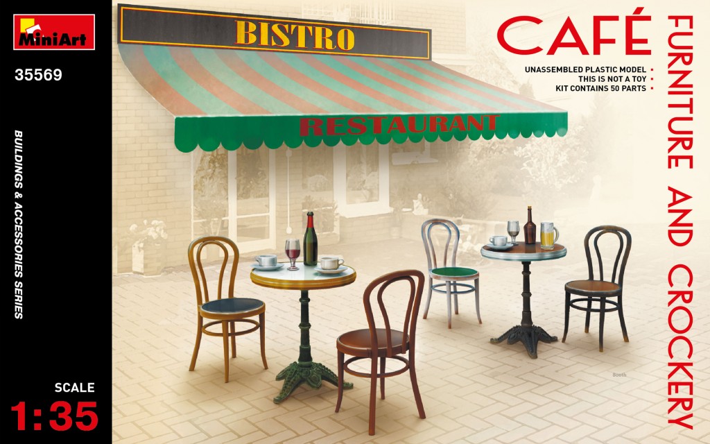 35569 Cafe Möbel und Geschirr