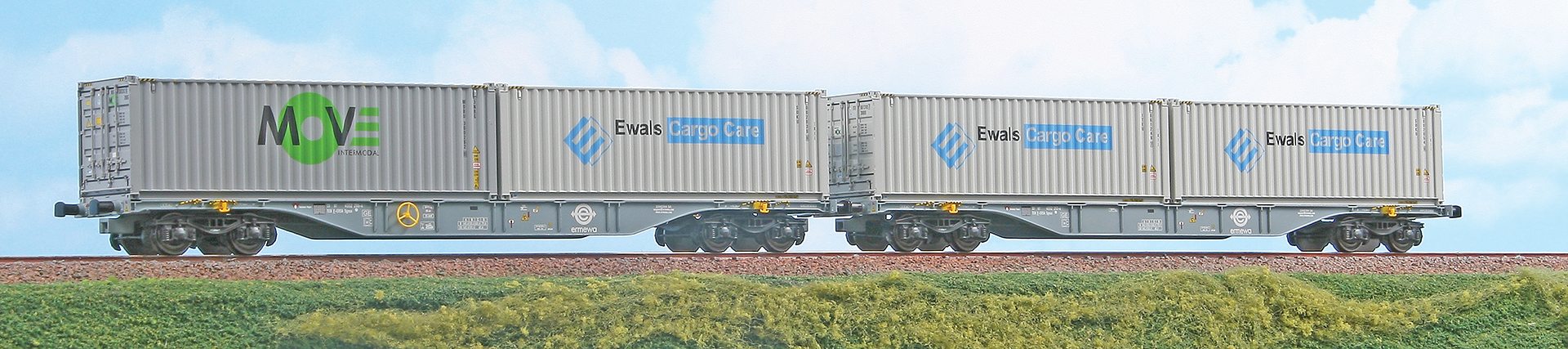 ACME 90199 Ermewa Containerwagen-Set 2-tlg Ep.6