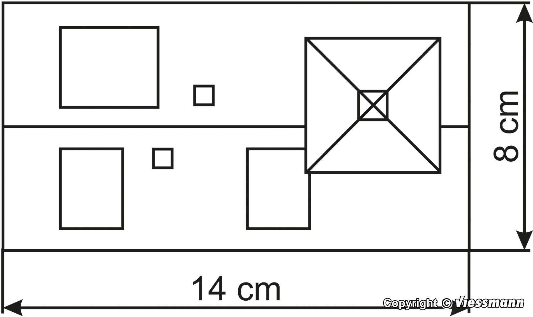 43756 Gerätehalle mit Turm