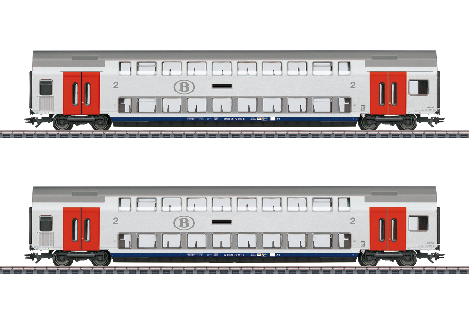 43566 SNCB Doppelstockwagen-Set 2-tlg. Ep.6