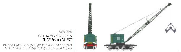 WB-794 SNCF OUES Kranwagen Bondy