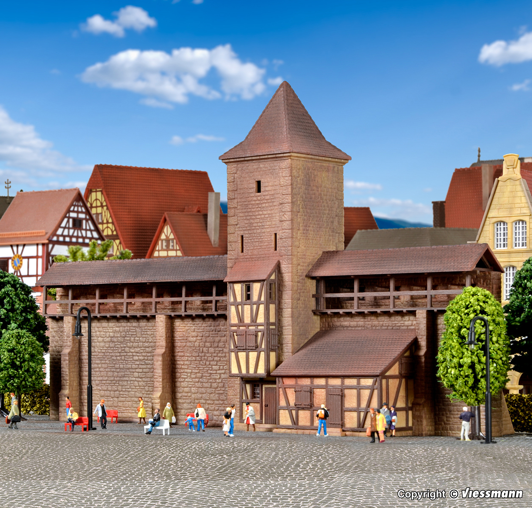 Kibri 37108 Wehrturm mit Mauer in Rothenburg