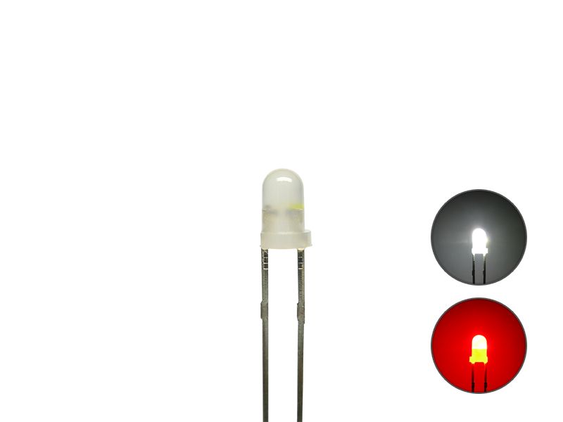 50824 DUO Bi-Color Bipolar LED 3mm 2pin diffu