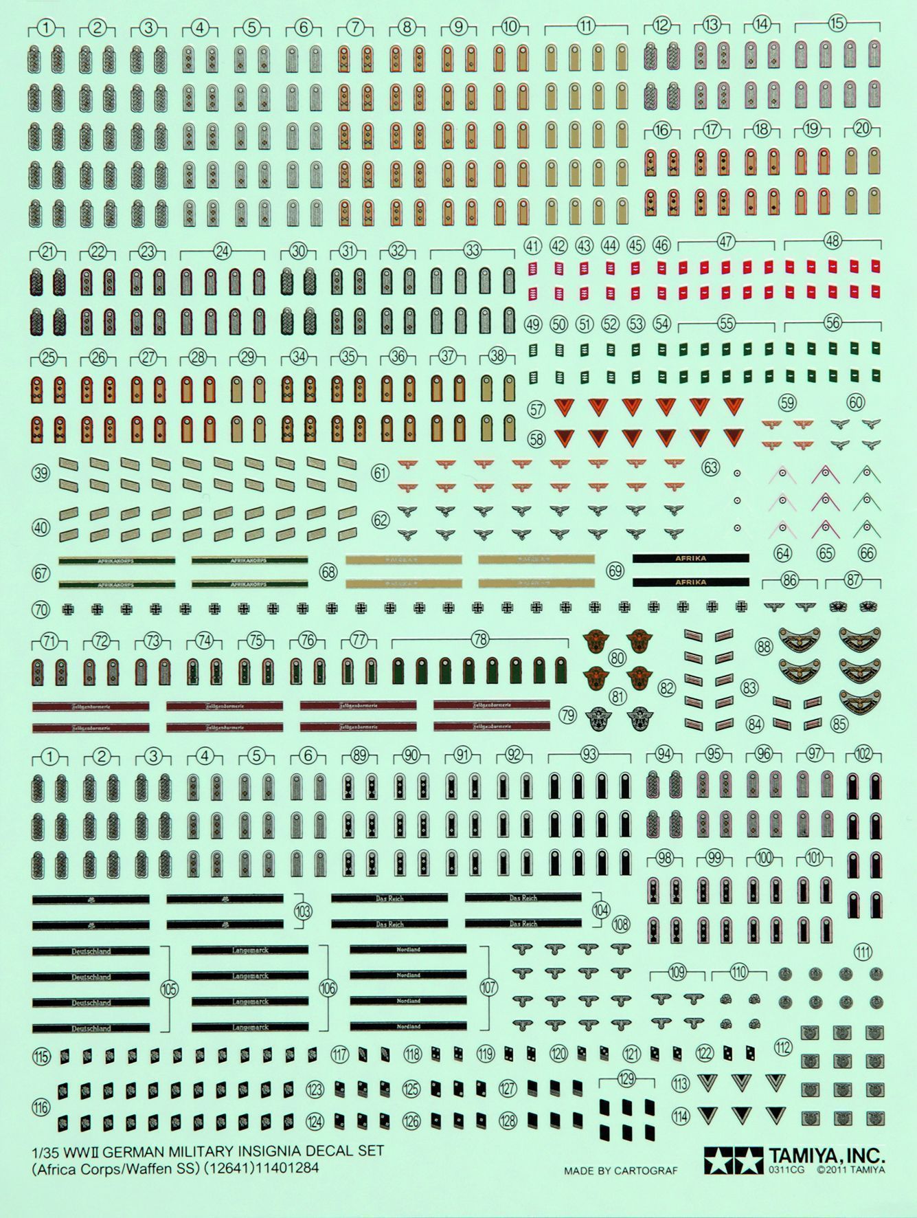12641 WWII Germ.Abzeichen Decal Set Vol.2