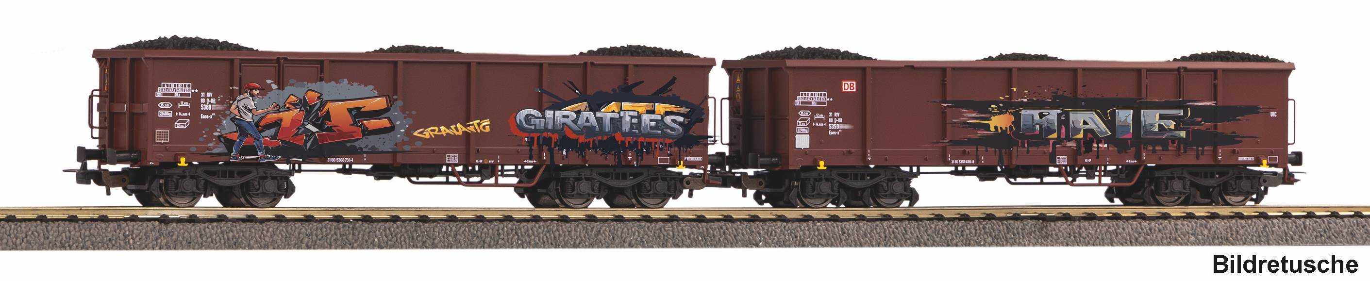 Piko 28338 DBAG off. Güterwg. Eaos Set 2tlg. Ep.6