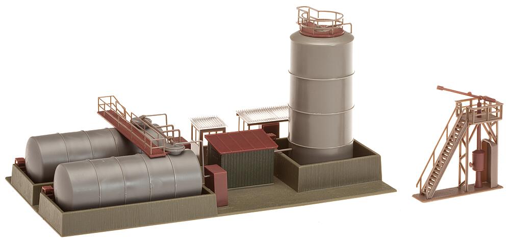 120157 Öllager mit Dieseltankstelle und Ölkran