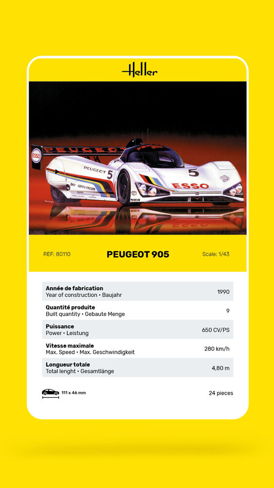 Heller 80110 Peugeot 905 #5 Esso