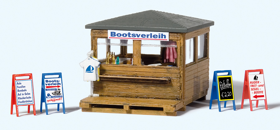 Preiser 17314 Kiosk mit Bootsverleih. Bausatz