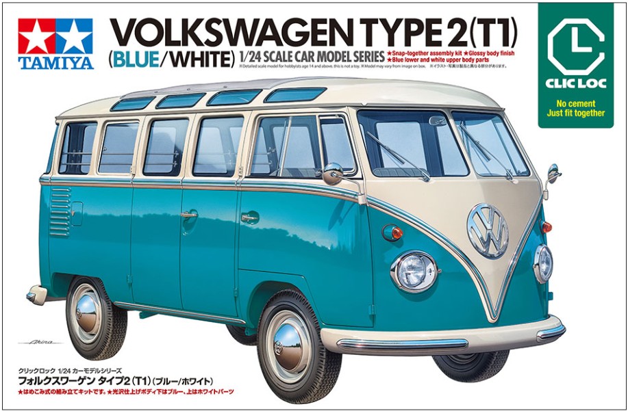 28102 ClickLoc: VW T1/2 Samba-Bus türkis/weiß
