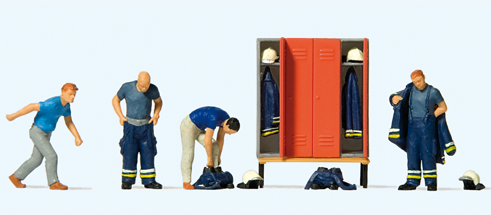 Preiser 10642 Feuerwehrmänner in moderner Einsatz-