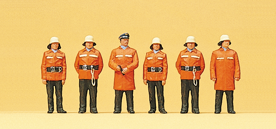 Preiser 10214 Feuerwehrmänner. Schutzanzug