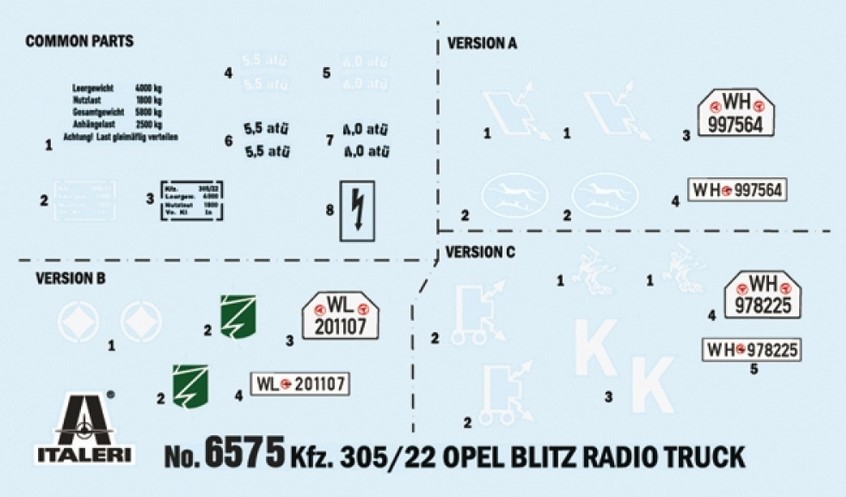 Italeri 6575 Sd.Kfz. 305/22 Funkwagen
