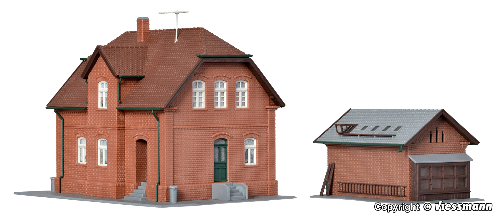Kibri 38190 Siedlungshaus Bottrop mit Nebengebäude