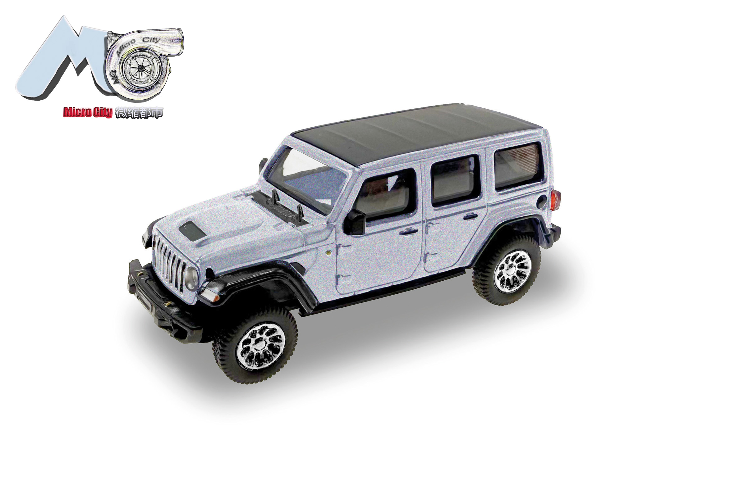 87MC000027 MicroCity: Jeep Wrangler silber
