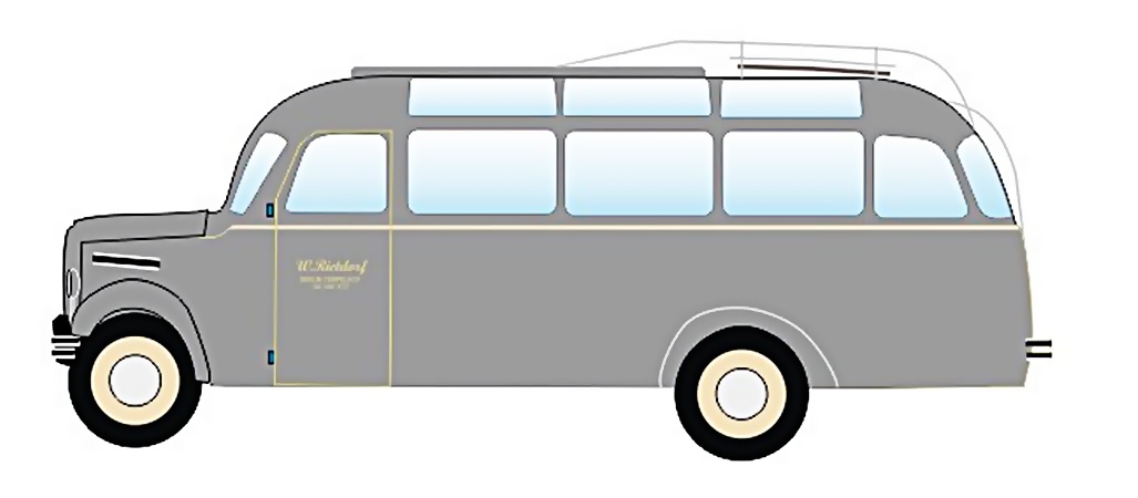 NA88229 Borgward B 2000 Reisebus silber