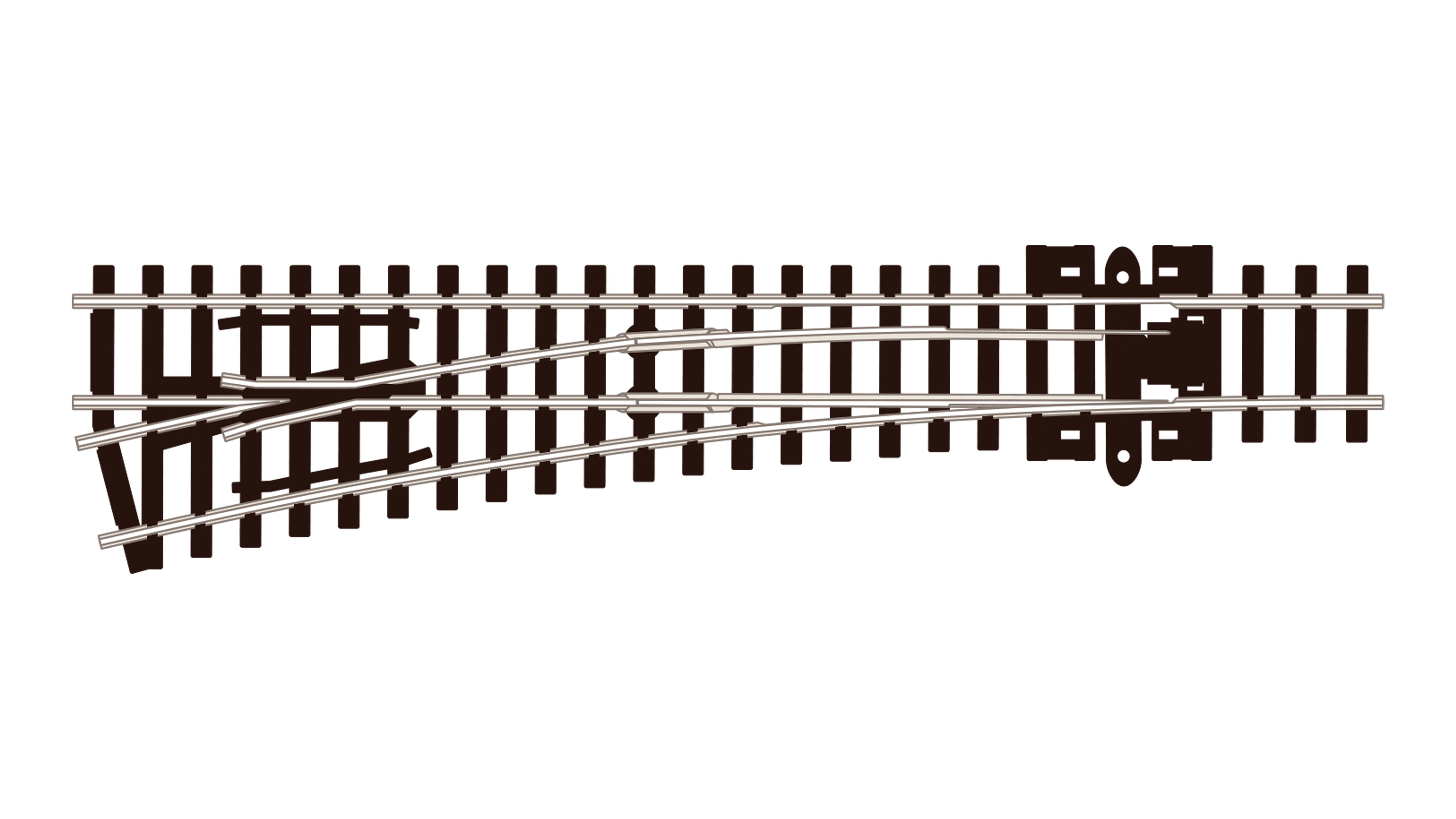 SL396 Weiche, mittlerer Radius, linke Hand