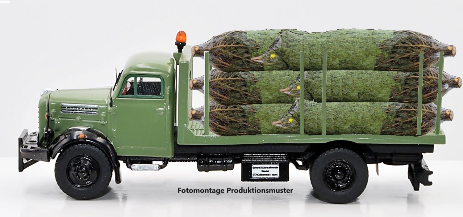 NA99052 Borgward B 4500 LKW mit Weihnachtsbäumen