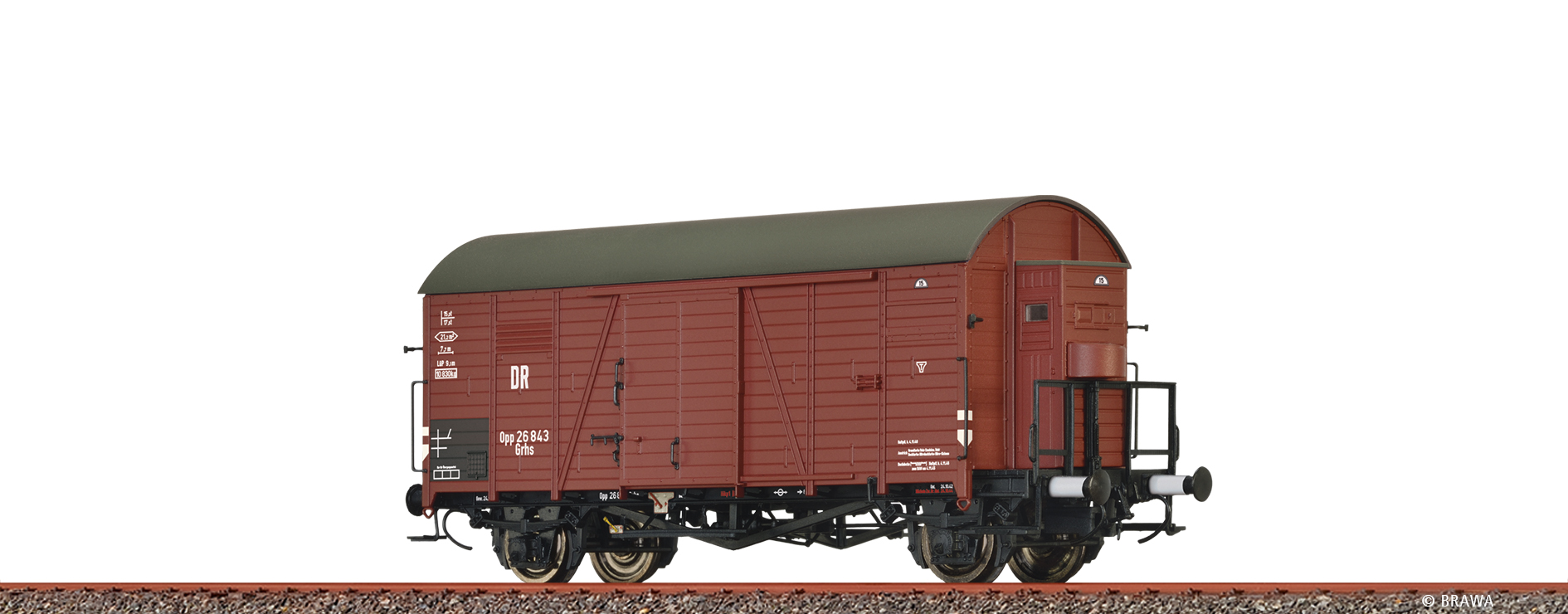 Brawa 50743 DRG Güterwagen Grhs mit Bremserhaus Ep.2